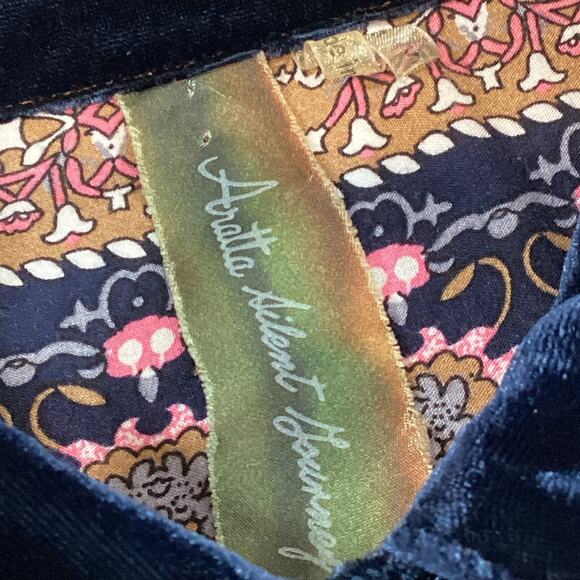 Aratta Silent Journey Tunic Blouse Size S Mixed Print Dark Romantic Gypsy Boho - Picture 8 of 15